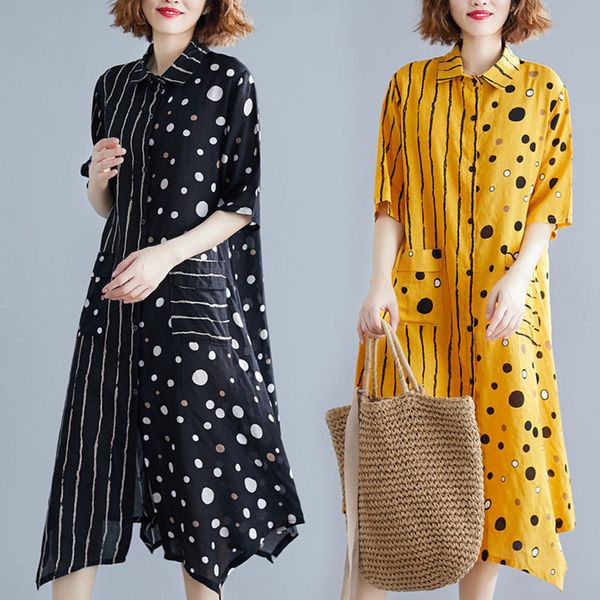 summer clothes striped product dot asymmetrical impression female loose cotton and flax irregular lapel shirt dress k804 b8w5, Black;gray
summer clothes striped product dot asymmetrical impression female loose cotton and flax irregular lapel shirt dress k804 b8w5, Black;gray