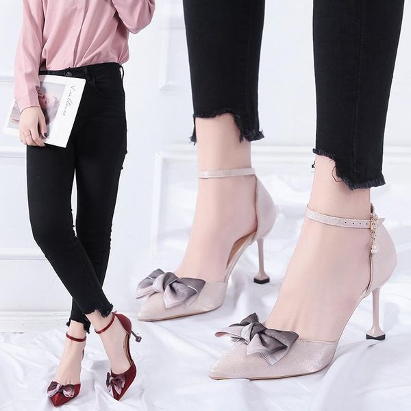 dress shoes 2021 women's spring fashion pointed toe high heels ankle strap butterfly-knot pump ladies single, Black
dress shoes 2021 women's spring fashion pointed toe high heels ankle strap butterfly-knot pump ladies single, Black
