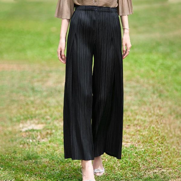 women's pants & capris women spring autumn 2021 solid color high waist stretch miyake pleated wide leg trousers full length, Black;white
women's pants & capris women spring autumn 2021 solid color high waist stretch miyake pleated wide leg trousers full length, Black;white