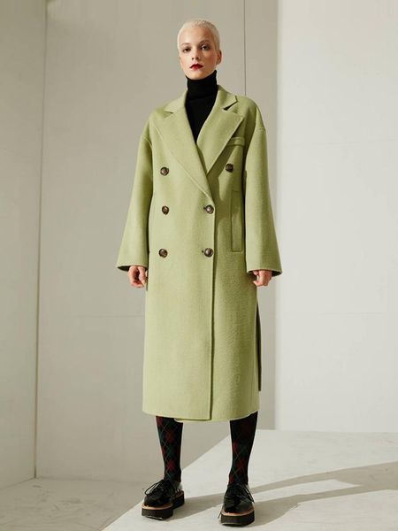 women's wool & blends hepburn double-sided cashmere coat medium long 2021 pink nizi silhouette tweed, Black
women's wool & blends hepburn double-sided cashmere coat medium long 2021 pink nizi silhouette tweed, Black