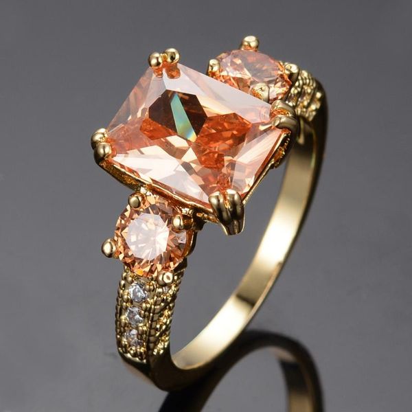 wedding rings charm female champagne crystal stone ring big yellow gold color for women vintage bride square engagement, Slivery;golden
wedding rings charm female champagne crystal stone ring big yellow gold color for women vintage bride square engagement, Slivery;golden