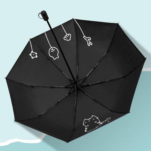 umbrellas creative black umbrella outdoor folding cartoon waterproof travel pocket compact uv protection paraguas rain gear df50y
umbrellas creative black umbrella outdoor folding cartoon waterproof travel pocket compact uv protection paraguas rain gear df50y