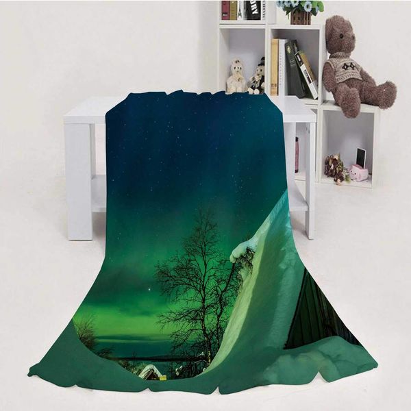 Northern s Over roof House in Winter,Flannel Fleece Throw Blanket, Weight Super Soft Cozy PBed Blanket
Northern s Over roof House in Winter,Flannel Fleece Throw Blanket, Weight Super Soft Cozy PBed Blanket
