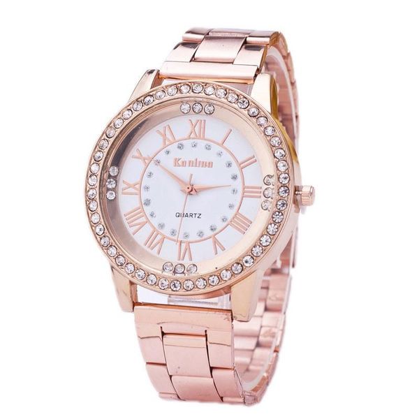 wristwatches rose gold color women dress watches geneva stainless steel watch rhinestone luxury casual quartz, Slivery;brown
wristwatches rose gold color women dress watches geneva stainless steel watch rhinestone luxury casual quartz, Slivery;brown