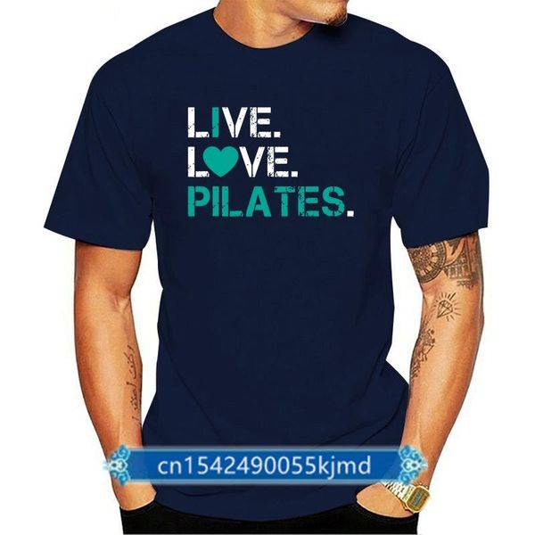 men's t-shirts i love pilates shirt - live t, White;black