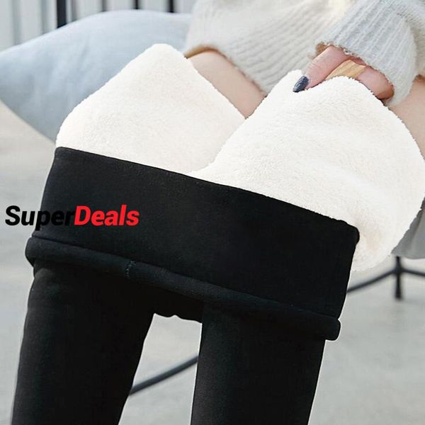 women's leggings leggins autumn winter solid color workout home warm elastic waist plush trousers pants pantalon pour femme, Black
women's leggings leggins autumn winter solid color workout home warm elastic waist plush trousers pants pantalon pour femme, Black