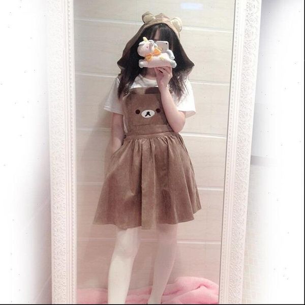 womens kawaii women dresses rilakkuma dress cute bear embroidery lolita overall bandage summer detachable hood, Black;gray
womens kawaii women dresses rilakkuma dress cute bear embroidery lolita overall bandage summer detachable hood, Black;gray