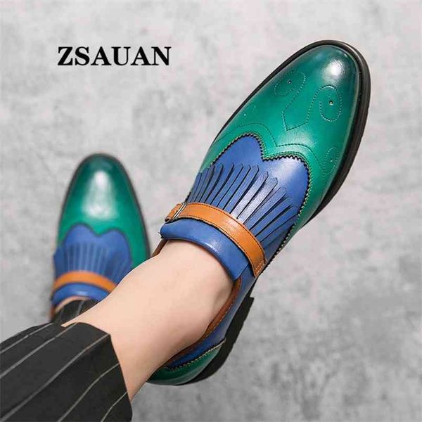 zsauan patchwork britsh pointed men flats pu leather tassels england oxford dress shoes green yellow fashion 210906, Black
zsauan patchwork britsh pointed men flats pu leather tassels england oxford dress shoes green yellow fashion 210906, Black