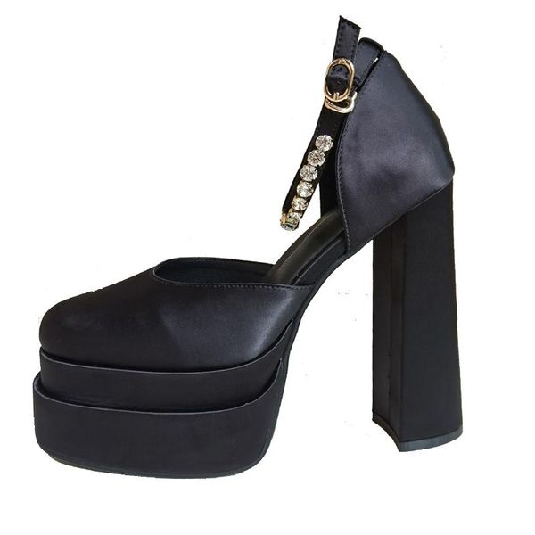 dress shoes brand designer women's sandals luxury satin cloth crystal high heels style platform rhinestone 15cm, Black
dress shoes brand designer women's sandals luxury satin cloth crystal high heels style platform rhinestone 15cm, Black