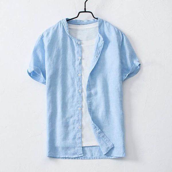 men's casual shirts cool breathable solid single breasted blouse and shirt man button cotton linen with short sleeves summer 2021, White;black
men's casual shirts cool breathable solid single breasted blouse and shirt man button cotton linen with short sleeves summer 2021, White;black