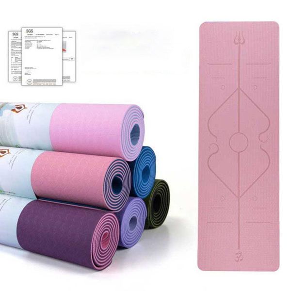 yoga mats 1830x610x6mm tpe dual color mat for beginners sports exercise pad non-slip gymnastics with position line 
yoga mats 1830x610x6mm tpe dual color mat for beginners sports exercise pad non-slip gymnastics with position line