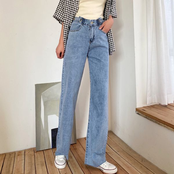 women's pants & capris autumn long jeans for women high waist casual buckle wide leg loose blue denim female uts8, Black;white
women's pants & capris autumn long jeans for women high waist casual buckle wide leg loose blue denim female uts8, Black;white