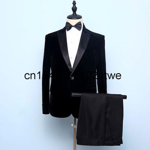 singer's performance dress men's host's evening velvet coat stage suit dance chorus suits & blazers, White;black
singer's performance dress men's host's evening velvet coat stage suit dance chorus suits & blazers, White;black