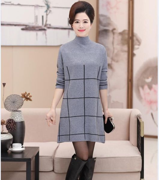casual dresses winter long sleeve women sweater dress fashion turtleneck knitted plaid mini clothes, Black;gray
casual dresses winter long sleeve women sweater dress fashion turtleneck knitted plaid mini clothes, Black;gray