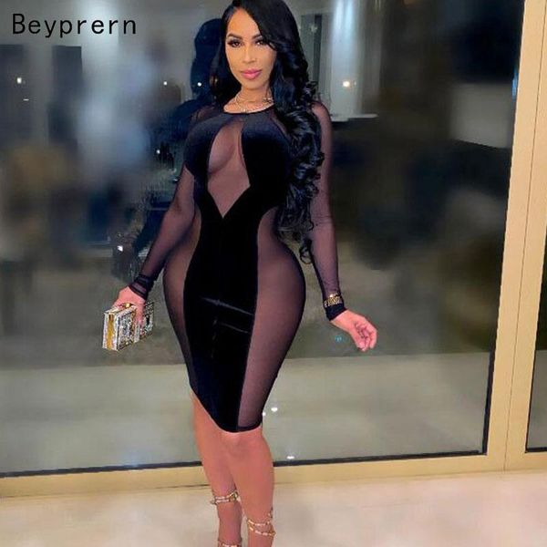 casual dresses beyprern chic mesh patchwork velvet dress womens hollow out 2021 party club wears night robes wholesale, Black;gray
casual dresses beyprern chic mesh patchwork velvet dress womens hollow out 2021 party club wears night robes wholesale, Black;gray