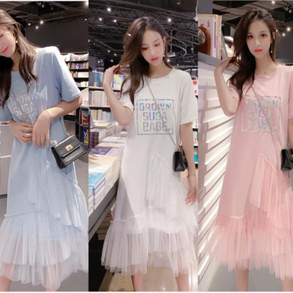 maternity dresses pregnant women summer wear skirt joint gauze cake t-shirt dress female fairy skirts long, White
maternity dresses pregnant women summer wear skirt joint gauze cake t-shirt dress female fairy skirts long, White