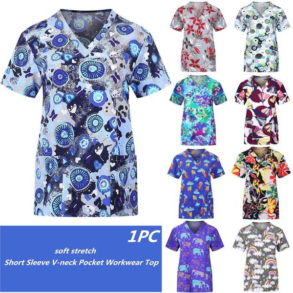 women's t-shirt 2021 women t-shirts short sleeve v-neck with pockets working uniform workwear ropa mujer camisetas tshirts, White
women's t-shirt 2021 women t-shirts short sleeve v-neck with pockets working uniform workwear ropa mujer camisetas tshirts, White