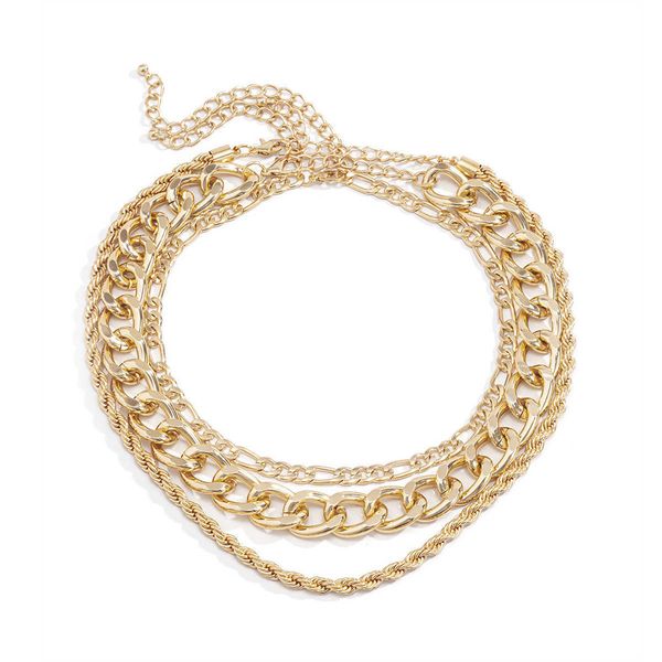 3pcs cuban chain rope chain necklace gold silver color choker set for women girls jewelry q0809
3pcs cuban chain rope chain necklace gold silver color choker set for women girls jewelry q0809
