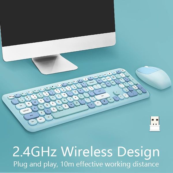 cute mini wireless keyboard and mouse combo 2.4ghz retro full business multi-color mute set combos
cute mini wireless keyboard and mouse combo 2.4ghz retro full business multi-color mute set combos