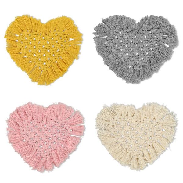 mats & pads pure handmade heart love macrame cup coasters pad cotton rope braid table drink mat heat-resistant nonslip
mats & pads pure handmade heart love macrame cup coasters pad cotton rope braid table drink mat heat-resistant nonslip