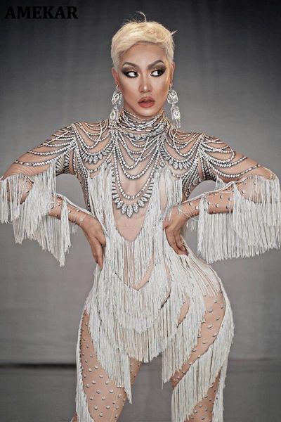 stage wear white tassel jumpsuit for women nightclub playsuit dancer clothes female singer prom show leggings showgirl outfits, Black;red
stage wear white tassel jumpsuit for women nightclub playsuit dancer clothes female singer prom show leggings showgirl outfits, Black;red