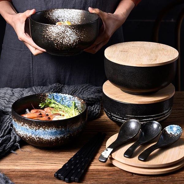 bowls 6.5 inch/1500 ml japanese style ramen bowl with lid kitchen tableware accessories spoon chopsticks creative instant noodle
bowls 6.5 inch/1500 ml japanese style ramen bowl with lid kitchen tableware accessories spoon chopsticks creative instant noodle