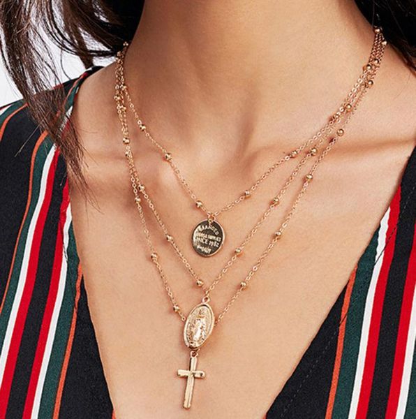 chains x86 multilayer cross virgin mary pendant chain christian nealce godd catholic choker nelace collier for women, Silver
chains x86 multilayer cross virgin mary pendant chain christian nealce godd catholic choker nelace collier for women, Silver