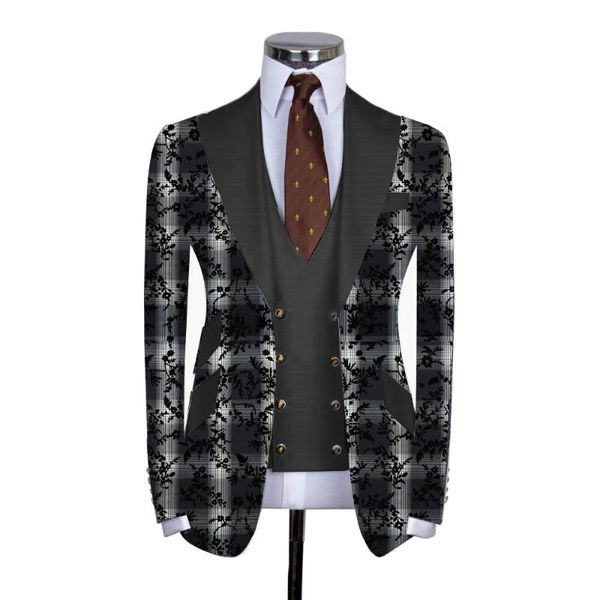 men's suits & blazers (jacket+pants+vest)black flocking floral man suit 3 piece groomsman for wedding formal prom set party evening bla, White;black
men's suits & blazers (jacket+pants+vest)black flocking floral man suit 3 piece groomsman for wedding formal prom set party evening bla, White;black