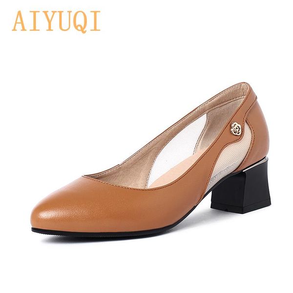 dress shoes aiyuqi women spring 2021 genuine leather mid-heel pointed toe hollow mesh fashion summer ladies, Black
dress shoes aiyuqi women spring 2021 genuine leather mid-heel pointed toe hollow mesh fashion summer ladies, Black