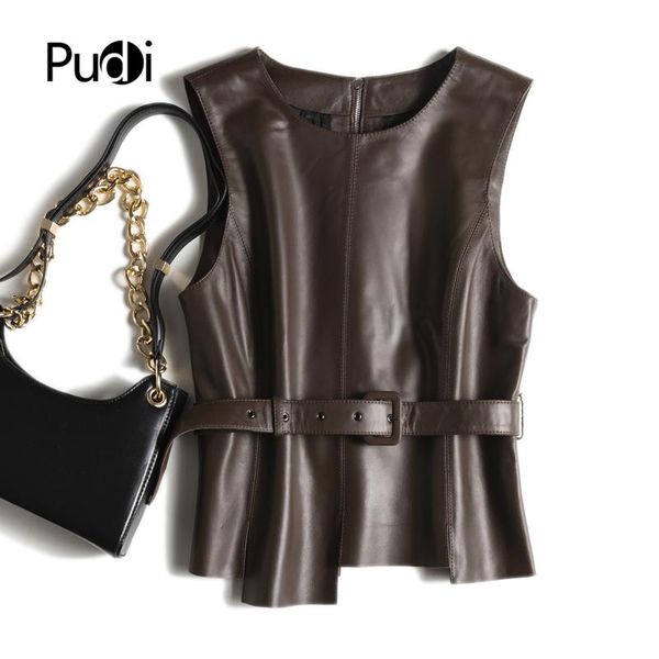 women's leather & faux pudi women genuine jacket vest waistcoat 2021 spring female real sheep jackets coats ct113, Black
women's leather & faux pudi women genuine jacket vest waistcoat 2021 spring female real sheep jackets coats ct113, Black