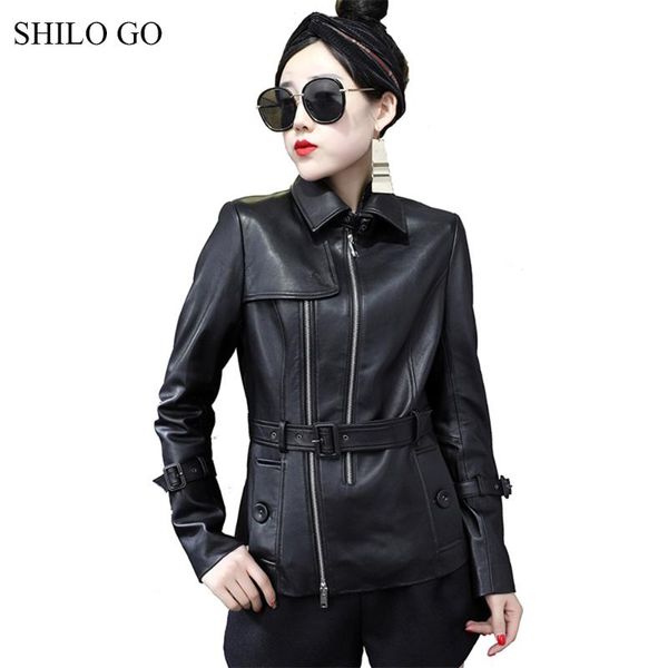 women's jackets shilo go leather jacket womens spring fashion sheepskin genuine coat lapel collar england belt slim locomotive, Black;brown
women's jackets shilo go leather jacket womens spring fashion sheepskin genuine coat lapel collar england belt slim locomotive, Black;brown