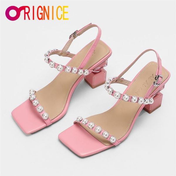 sandals orignice 2021 summer luxury women strange thick heel pearl genuine leather fashion open toe designer party shoes, Black
sandals orignice 2021 summer luxury women strange thick heel pearl genuine leather fashion open toe designer party shoes, Black