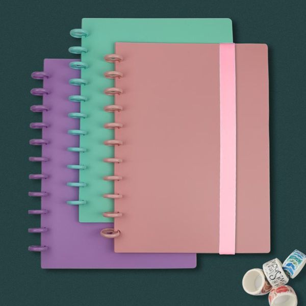 notepads 2021 a4 diy mushroom hole colour loose leaf notebook cover discs binding ring elastic strap schedules planner binder accessory, Purple;pink
notepads 2021 a4 diy mushroom hole colour loose leaf notebook cover discs binding ring elastic strap schedules planner binder accessory, Purple;pink