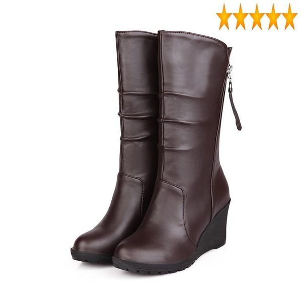 boots womens plus winter size round toe zipper wedges chaussures femme brown comfortable pu leather shoes zapatillas mujer, Black
boots womens plus winter size round toe zipper wedges chaussures femme brown comfortable pu leather shoes zapatillas mujer, Black