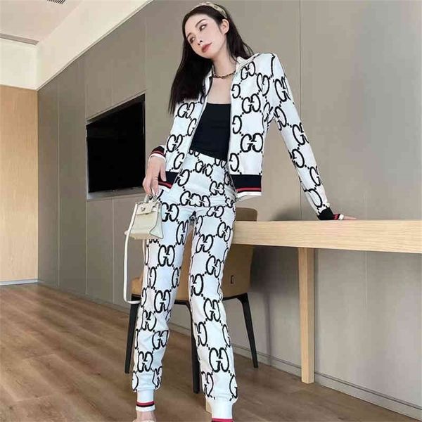 autumn and winter new net red same double zipper jacket trousers leisure slim knitted suit women's fashion, White
autumn and winter new net red same double zipper jacket trousers leisure slim knitted suit women's fashion, White