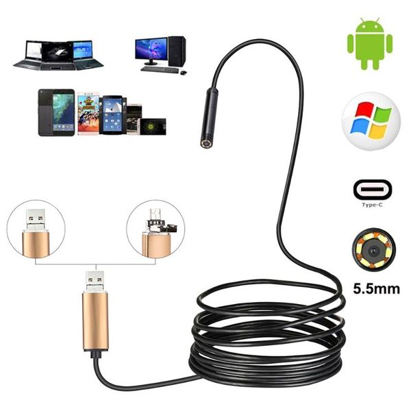 5.5mm 10m 5m usb type c cable 2in1 6led inspection borescope for android pc ip cameras
5.5mm 10m 5m usb type c cable 2in1 6led inspection borescope for android pc ip cameras
