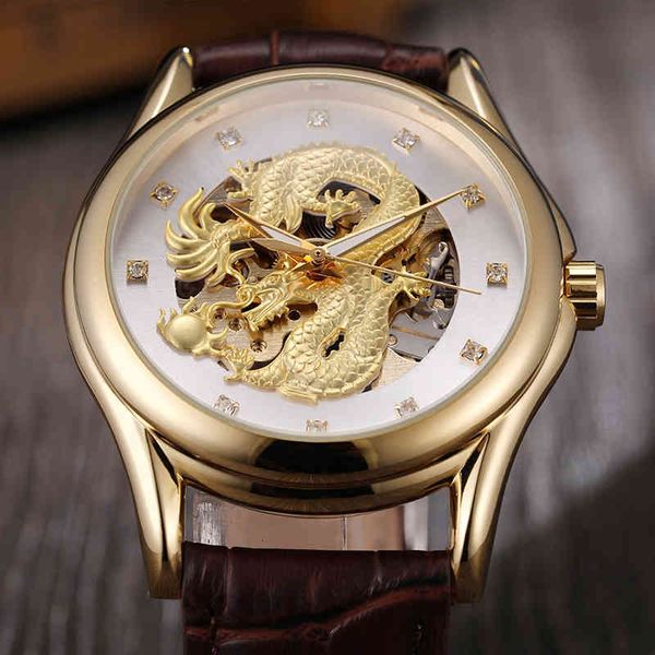 forsining watch men automatic mechanical wristwatches skeleton dragon leather strap men's watches gifts clock horloges mannen, Slivery;brown
forsining watch men automatic mechanical wristwatches skeleton dragon leather strap men's watches gifts clock horloges mannen, Slivery;brown