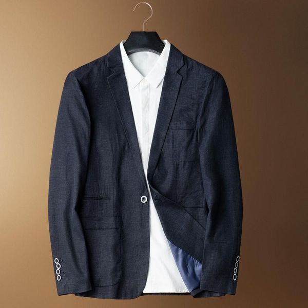 men's suits & blazers linen suit jacket for men mlazer blue autumn full sleeve korea style size m-4xl, White;black
men's suits & blazers linen suit jacket for men mlazer blue autumn full sleeve korea style size m-4xl, White;black