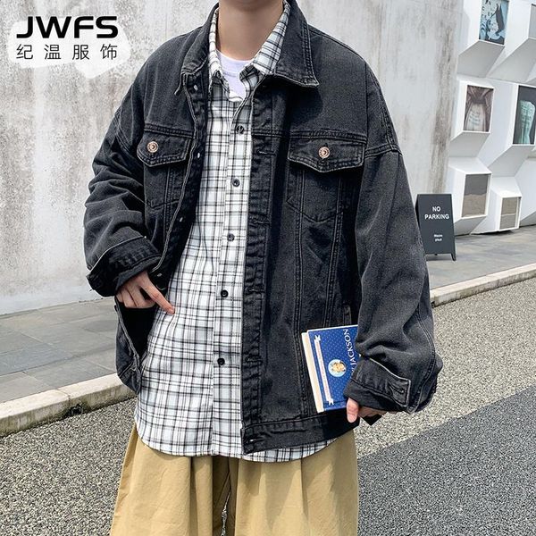 men's jackets loose casual versatile black 2021 autumn denim jacket cowboy streetwear hip hop chaqueta, Black;brown
men's jackets loose casual versatile black 2021 autumn denim jacket cowboy streetwear hip hop chaqueta, Black;brown
