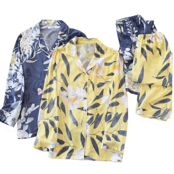 women's sleepwear 2021 ladies cotton full-sleeve 2pcs floral printed pajamas set spring summer thin cardigan+pants lapel homewea u, Black;red
women's sleepwear 2021 ladies cotton full-sleeve 2pcs floral printed pajamas set spring summer thin cardigan+pants lapel homewea u, Black;red