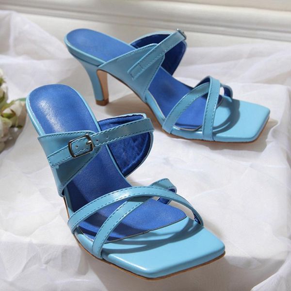 luxury women blue high heels slippers mules square open toe kitten slides outdoor flip flops plus size 42 party shoes, Black
luxury women blue high heels slippers mules square open toe kitten slides outdoor flip flops plus size 42 party shoes, Black