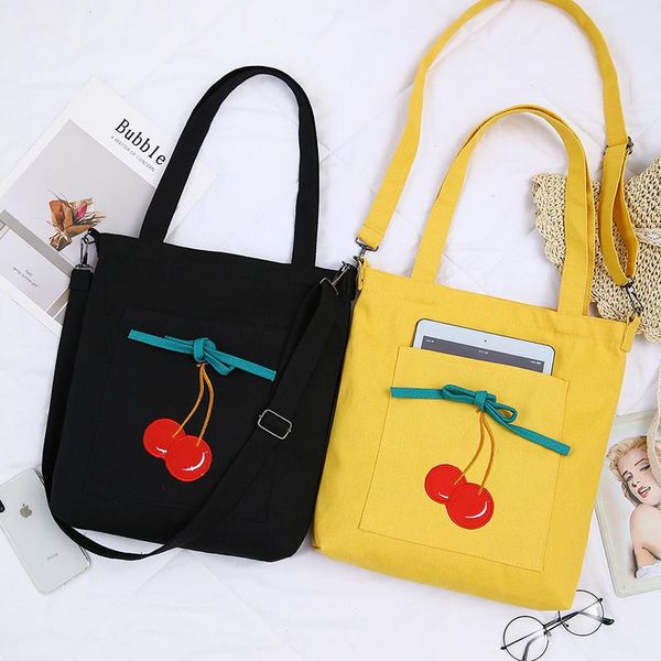 shopping bags cotton canvas tote shoulder bag cross body messenger embroidery cherry yc02
shopping bags cotton canvas tote shoulder bag cross body messenger embroidery cherry yc02