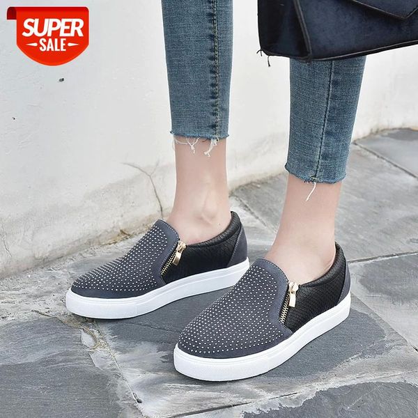 new style rhinestone casual single shoes double zipper flat heeled board shoes large size casual couple small white #1i1u
new style rhinestone casual single shoes double zipper flat heeled board shoes large size casual couple small white #1i1u
