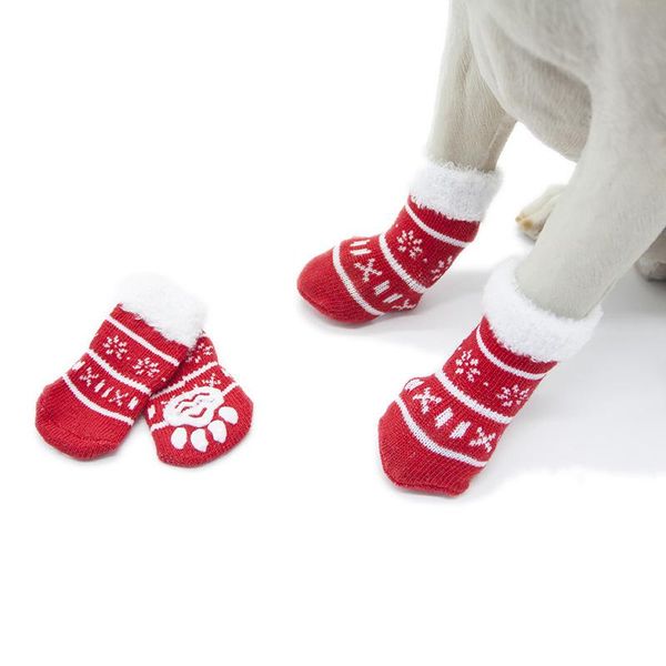 dog apparel 4pcs/lot winter christmas socks - anti-slip cotton pet puppy -dog indoor wear protector for small medium dogs
dog apparel 4pcs/lot winter christmas socks - anti-slip cotton pet puppy -dog indoor wear protector for small medium dogs