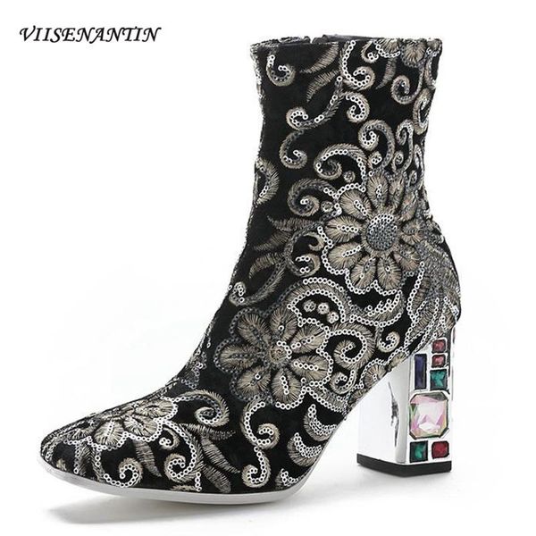 boots 2021 stovepipe round toe thick high-heeled rusty ladies short foreign trade pull breathable crystal bling, Black
boots 2021 stovepipe round toe thick high-heeled rusty ladies short foreign trade pull breathable crystal bling, Black