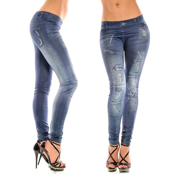 women's leggings lady printed polyester spandex female slim fitted fake denim ripped jeggings imitation hole print skinny pant, Black
women's leggings lady printed polyester spandex female slim fitted fake denim ripped jeggings imitation hole print skinny pant, Black