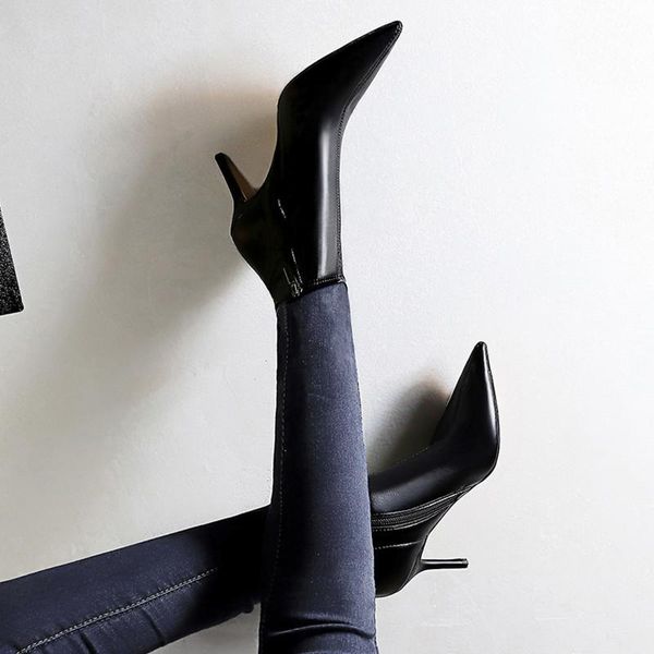 boots pointed toe ankle 2021 fashion women shoes black thin high heel leather short booties ladies pumps
boots pointed toe ankle 2021 fashion women shoes black thin high heel leather short booties ladies pumps
