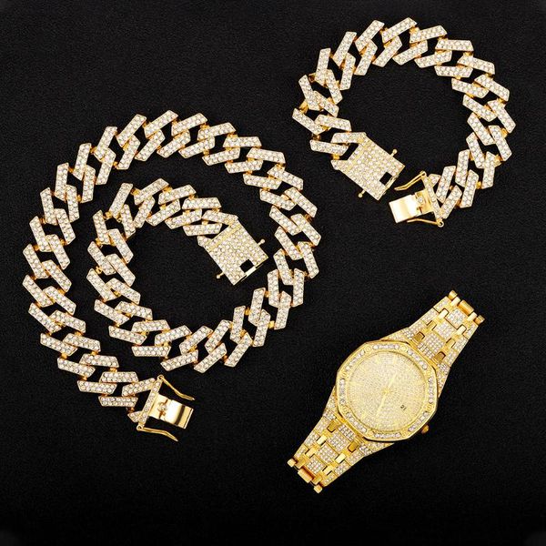 pendant necklaces watch necklace bracelet hiphop curb cuban chain gold iced out miami paved rhinestones cz bling rapper for men party jewelr, Silver
pendant necklaces watch necklace bracelet hiphop curb cuban chain gold iced out miami paved rhinestones cz bling rapper for men party jewelr, Silver
