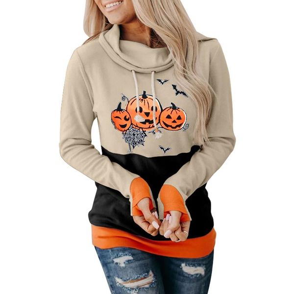 women's t-shirt kayotuas women halloween costumes cartoon pumpkin color block patchwork hooded collar drawstring loose streetwear, White
women's t-shirt kayotuas women halloween costumes cartoon pumpkin color block patchwork hooded collar drawstring loose streetwear, White