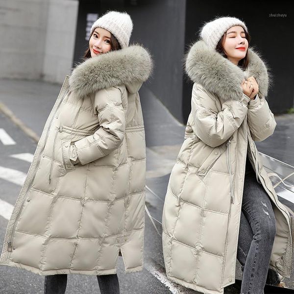 women's down & parkas women thick warm large real fur hooded coats oversized white duck jackets long female winter puffer jacket, Black
women's down & parkas women thick warm large real fur hooded coats oversized white duck jackets long female winter puffer jacket, Black